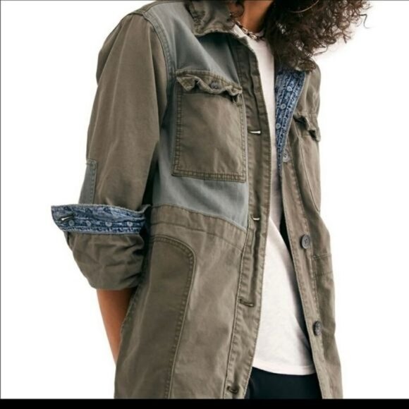 We The Free Apollo Army Patchwork Jacket Size Small - Picture 3 of 14